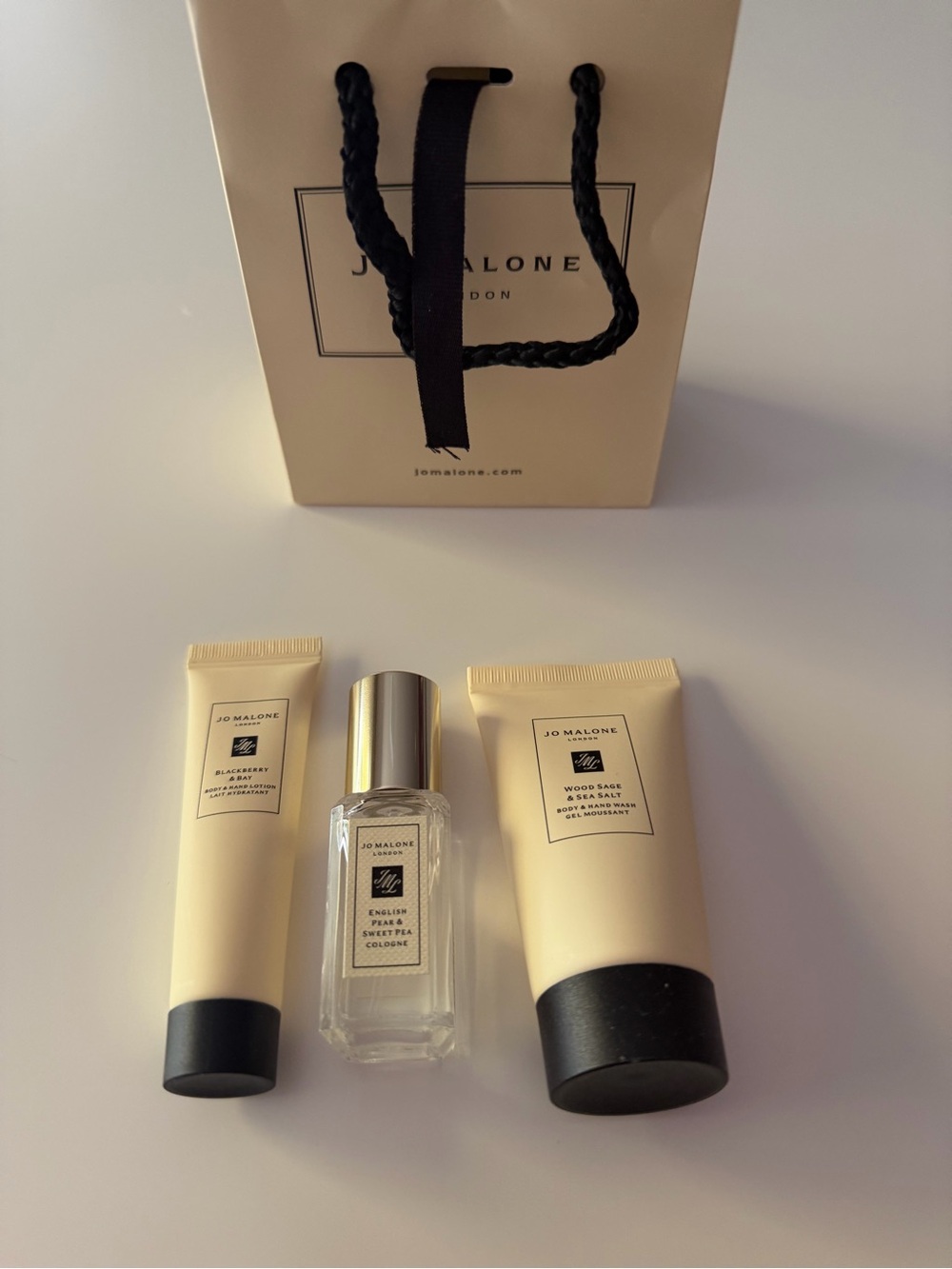 Jo Malone Cream and Black Hand & Body Gel Set